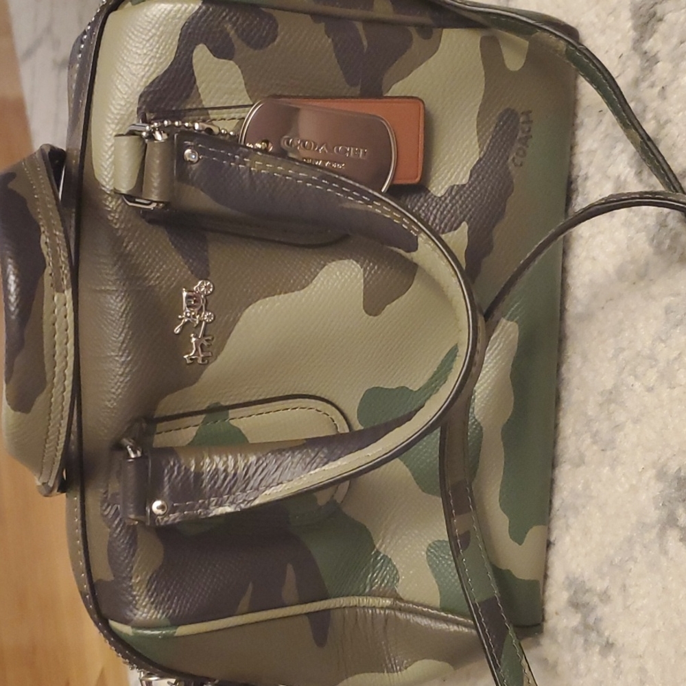 Mini Coach Camo Surrey Satchel Crossbody